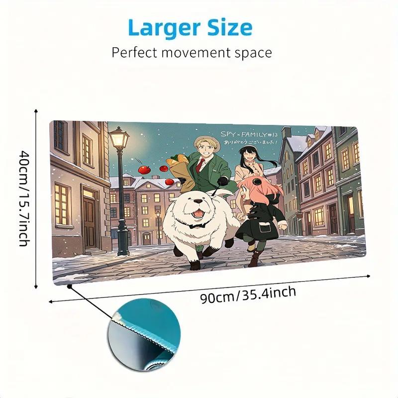 Spy x Family Anime Color Mouse Pad Large Gaming Table Cushion Non-slip Laptop Tablet Big Mousepad XXL Mat Mini PC Playmat With Lock edge