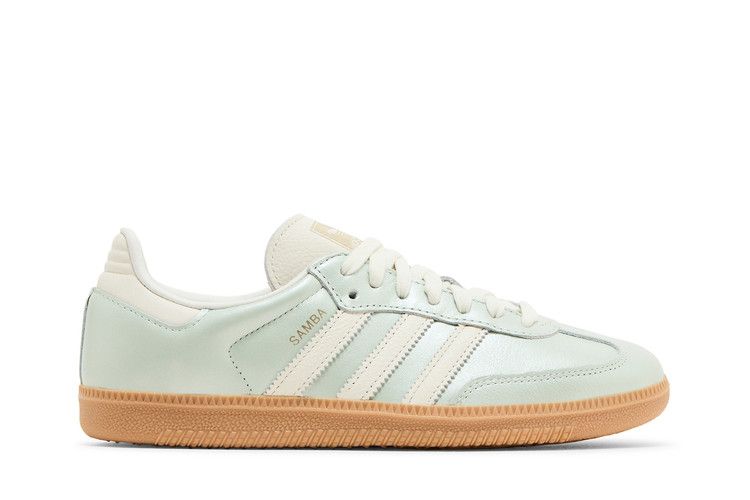 Women's Sneakers Adidas Samba OG Linen Green Metallic (Women's) Linen Green Metallic/Off White/Cyber Metallic
