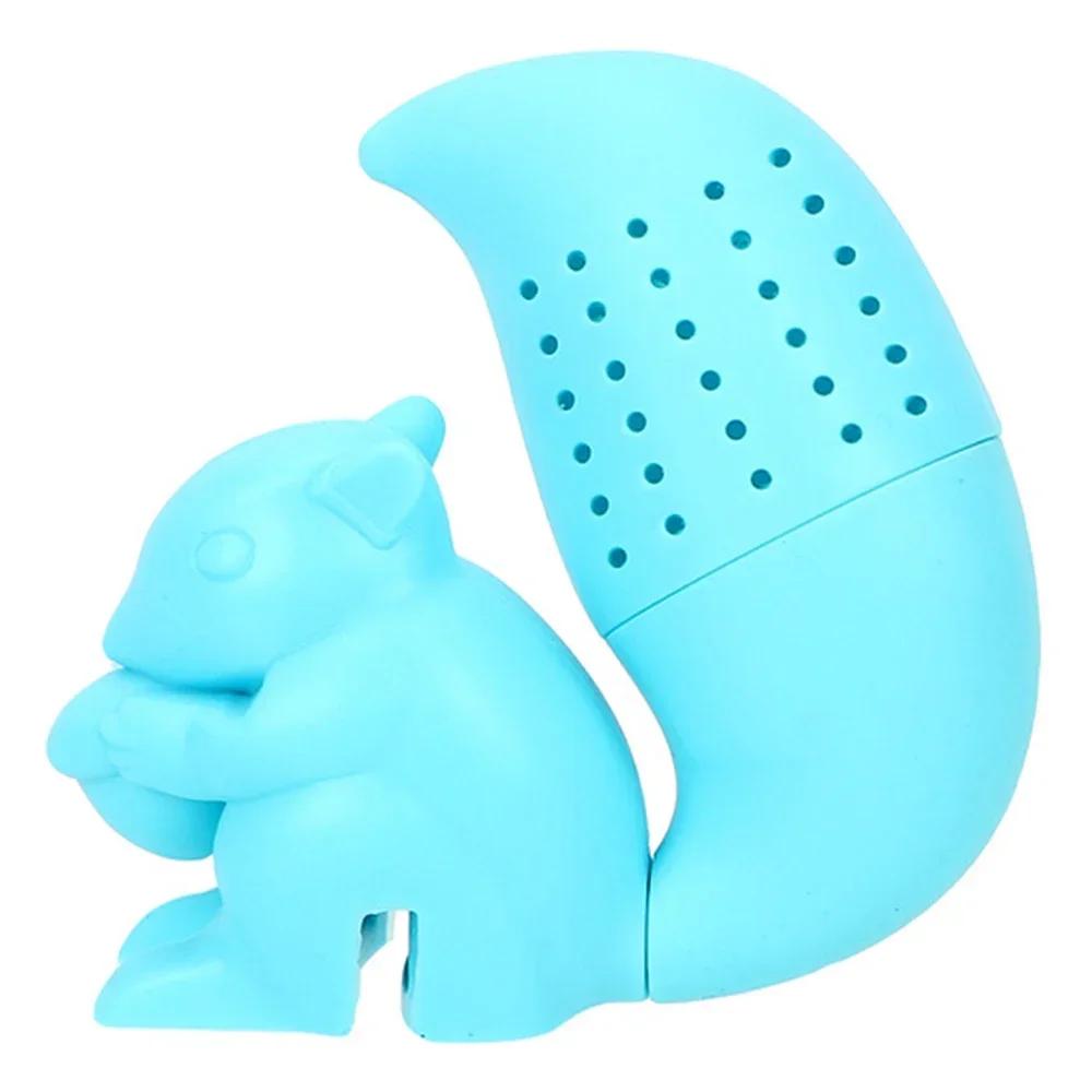 

Silicone Tea Strainer Cute Squirrel Shape Tea Infuser Reusable Herbal Spice Filter Brewing Tea Device Kitchen Teapot Accessories