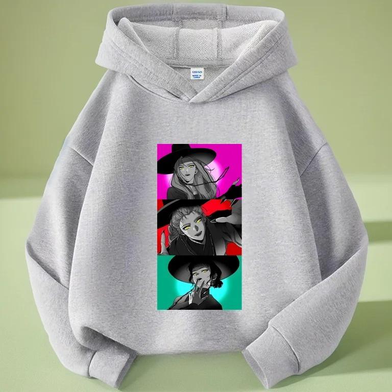 Kpop Demon Hunters Hoodies Girls Boys Long Sleeve Casual Fashionable Cute Colorful Printed Patterns Comfortable Soft Kids Hoodie