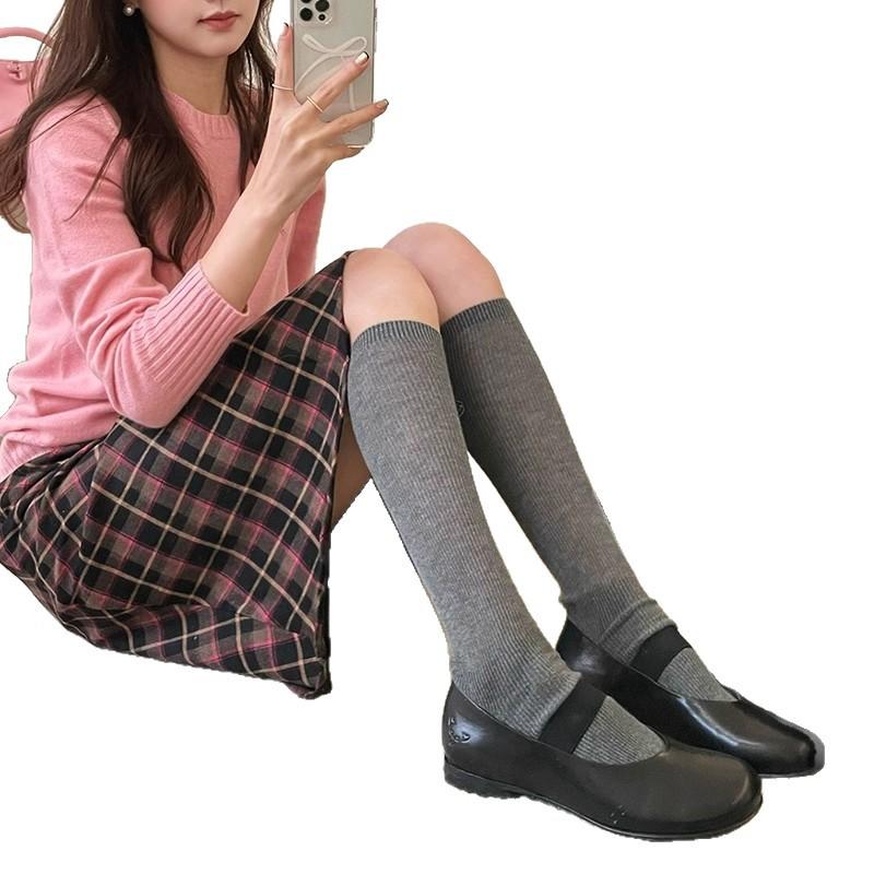 Black single shoes women's flat French retro soft-soled grandma shoes versatile word with shallow mouth ballet Mary Jane single shoes