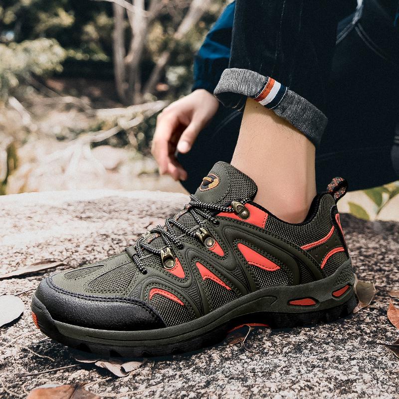 TUINANLE Men Hiking Shoes Mesh Breathable Spring Autumn Sports Shoes Non-slip Outdoor Trekking Sneakers