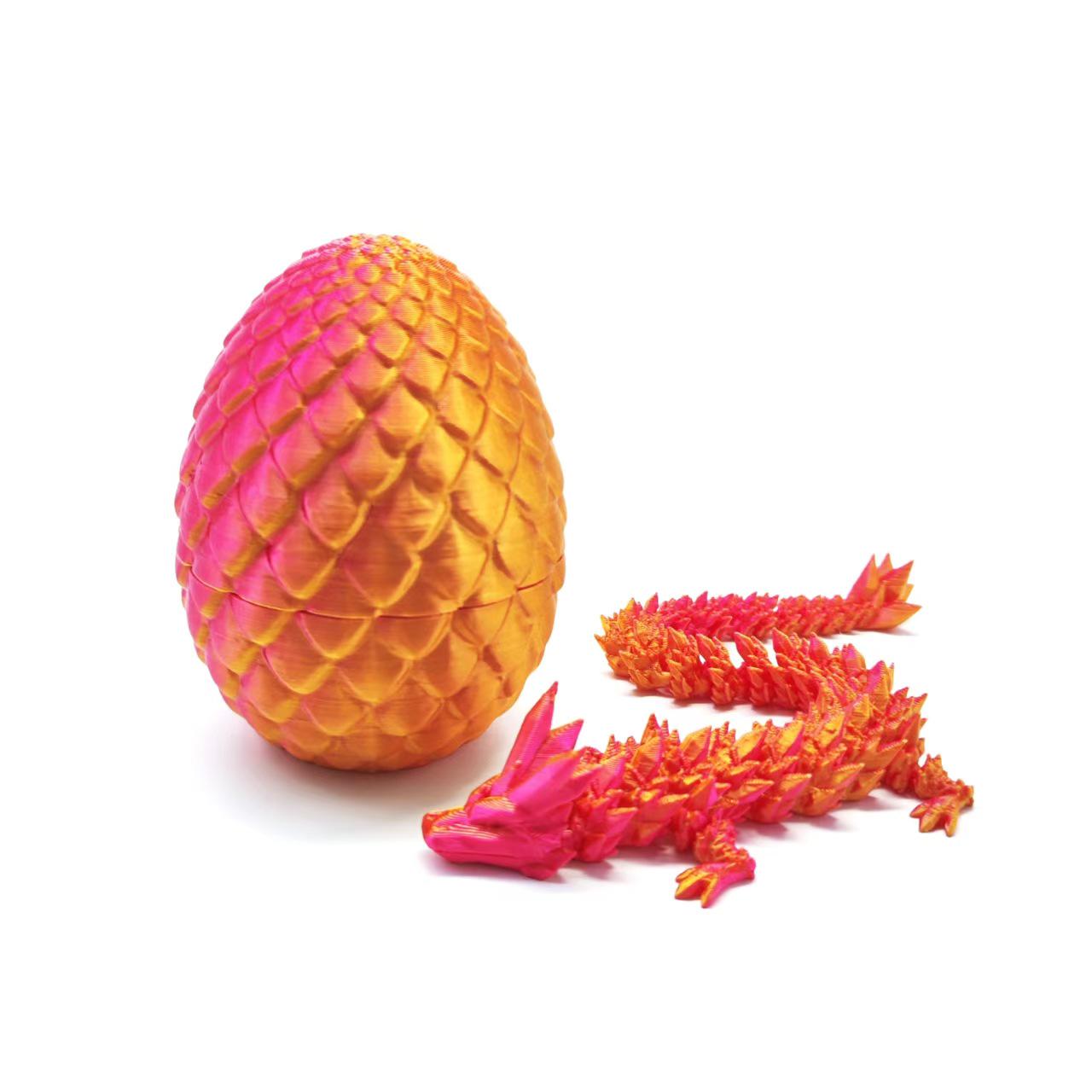 3D Crystal Gemstone Dragon Egg: Articulated Divine Dragon Set Toy & Handcrafted Decoration.