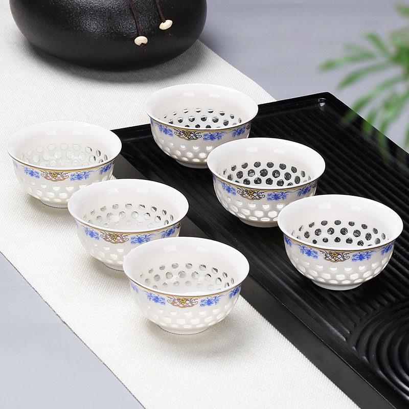 Household Kung Fu Teacup 1 pack ceramic single tea cup purple sand celadon white porcelain bone china tea bowl accessories tea cup