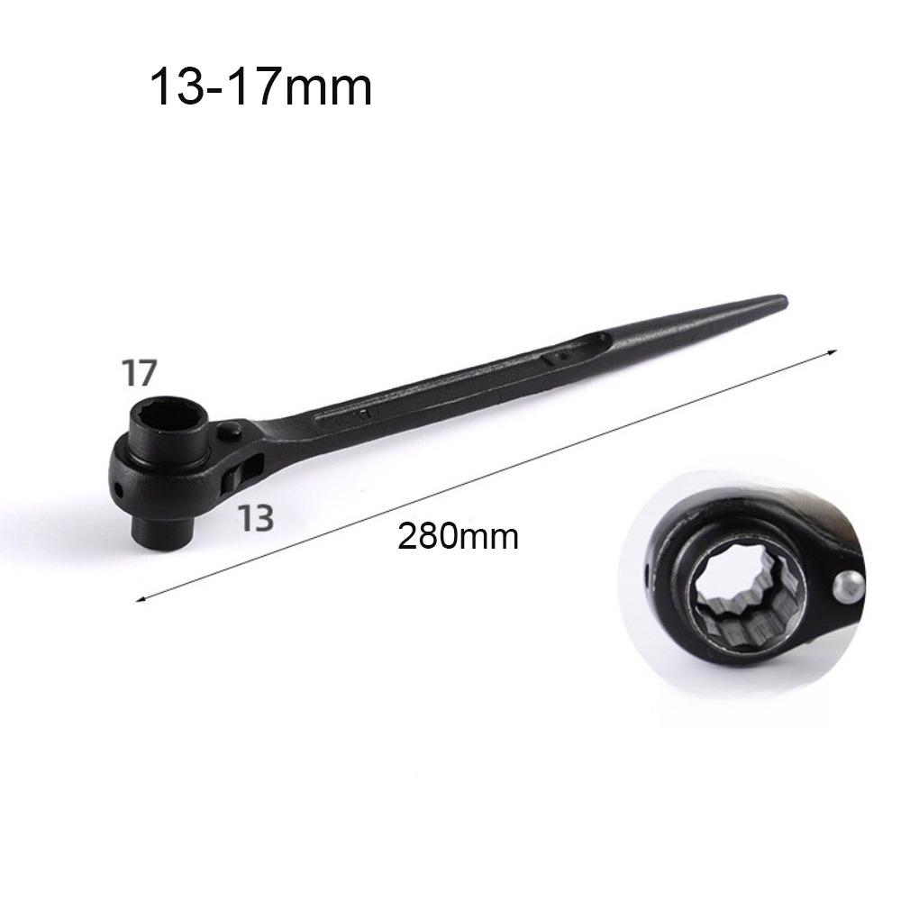 Useful Metal Ratchet Wrench Quick Release Bidirectional Socket Wrench Pointed Tail Double-Headed Ratchet Spanner Hand Tool Kit