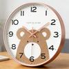 Jolie Horloge Murale Ours de Dessin Animé Silencieuse Art "Je T'ai Trouvé" Décoration de Maison Cadeau Créatif Pour Enfants