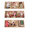 Wooden Christmas Charming Decor Set Featuring Adorable Santa Claus And Sleigh Designs Perfect For Cheer Holiday