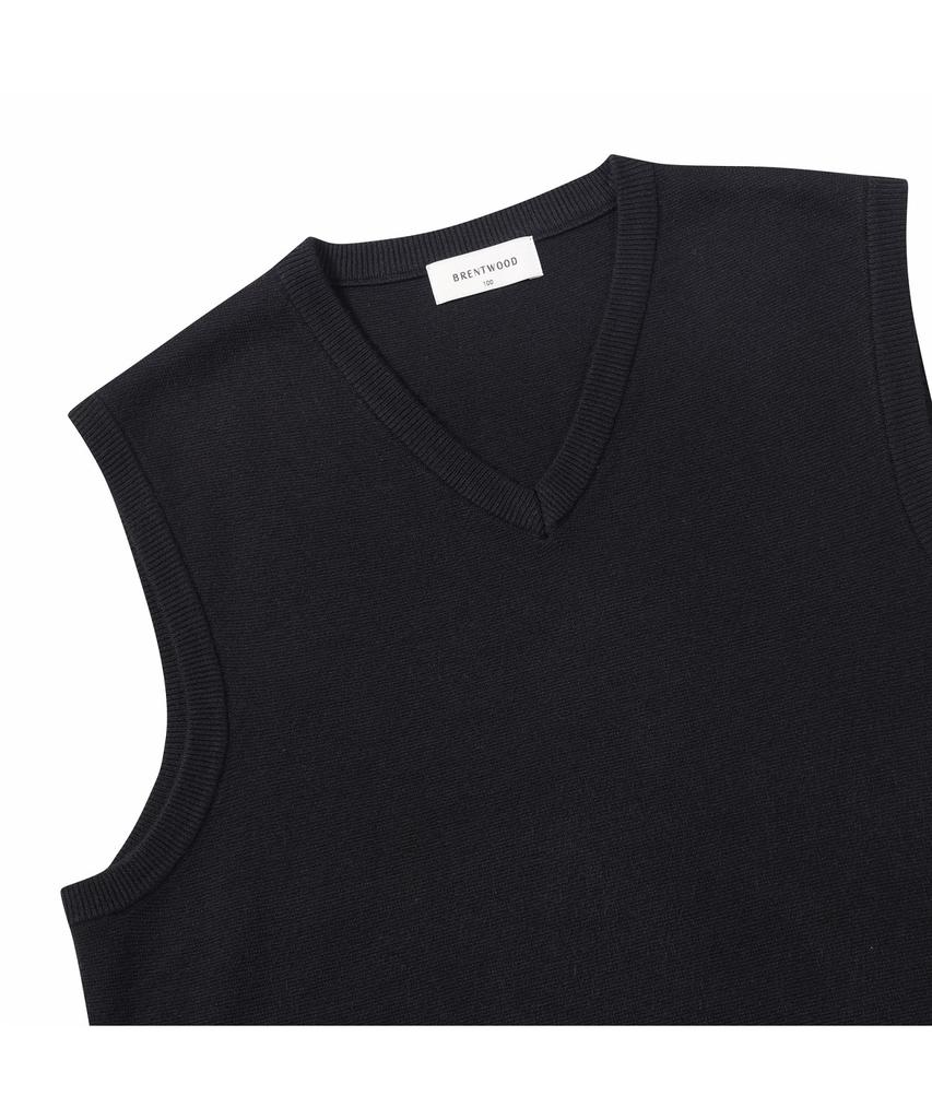 Brentwood [Essentials] Washable V-Neck Vest Sweater Brwax26271Bkx