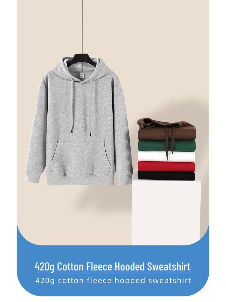 HT420 Winter 2025 Composite Super Soft 420g Outdoor Casual Warm Pullover Hoodie