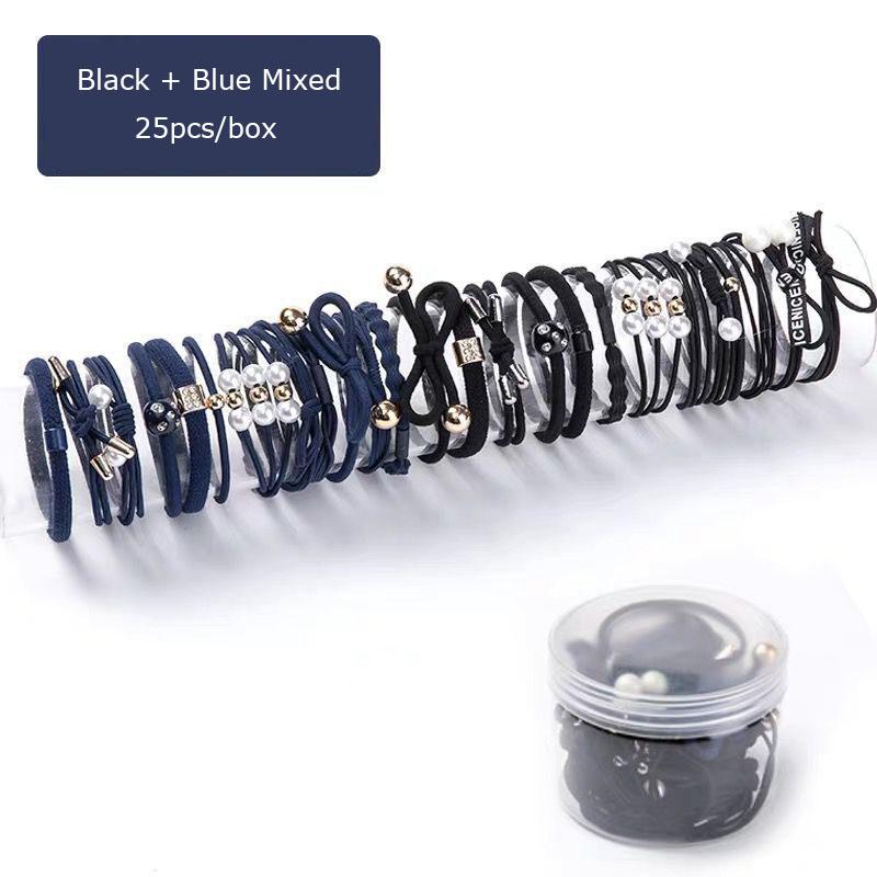 

Простая повязка для волос, головные уборы, 25 шт./лот, высокоэластичные аксессуары для волос, веревка для волос, повязка для волос