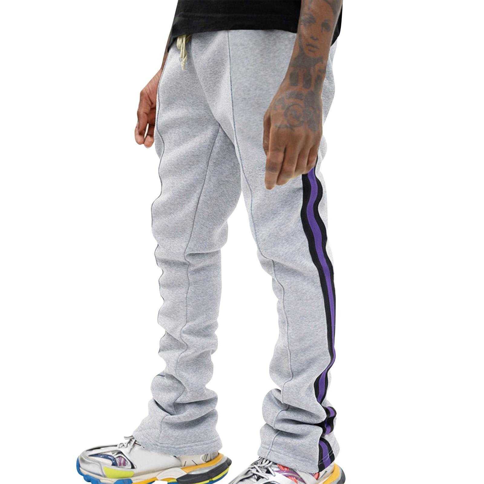 

Мужские ретро полосатые прямые брюки с широкими штанинами, мужские повседневные модные брюки XL светло-серый