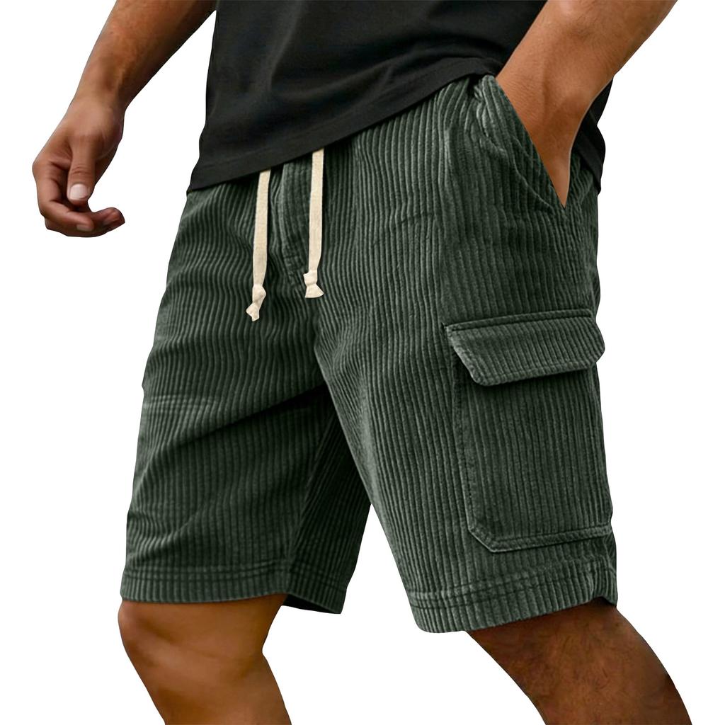 Men's Summer Casual Shorts Men's Fashion Sports Textured Multiple Pockets Shorts