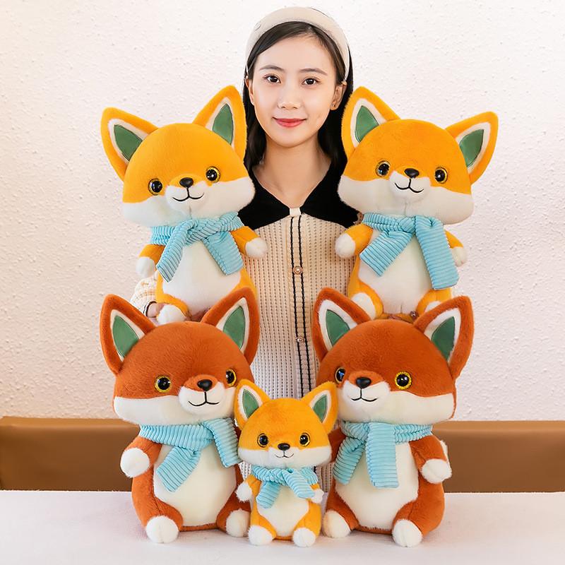 Soft Stuffed Fox Animal Plushie With Durable Fabric For Kids Gift Idea