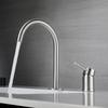 Stainless Steel Bathroom Basin Faucet Two Holes Widespread Brushed Gold Bathroom Faucet Sink Tap 360 Rotating Hot Cold Mixer