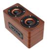 Wireless Bluetooth Speaker Retro Subwoofer Portable Computer Speakers with Mic for Desktop Computer TVMahogany Grain
