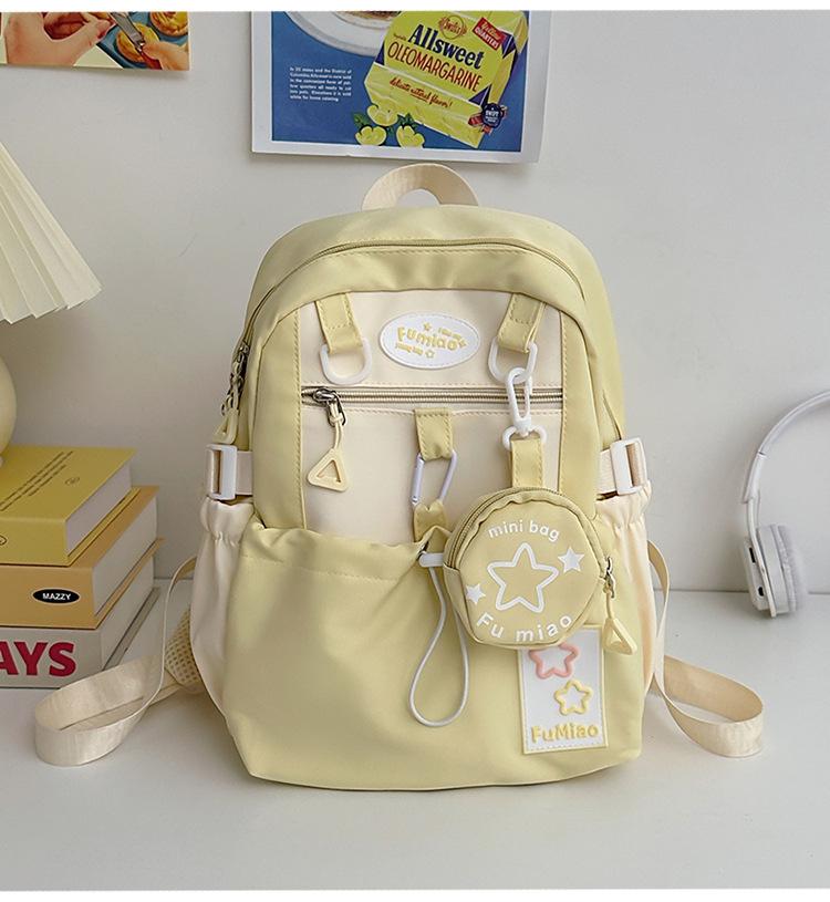 Schoolbag backpack cute girl schoolbag female Korean version star junior high school girl high school student large capacity high value backpack