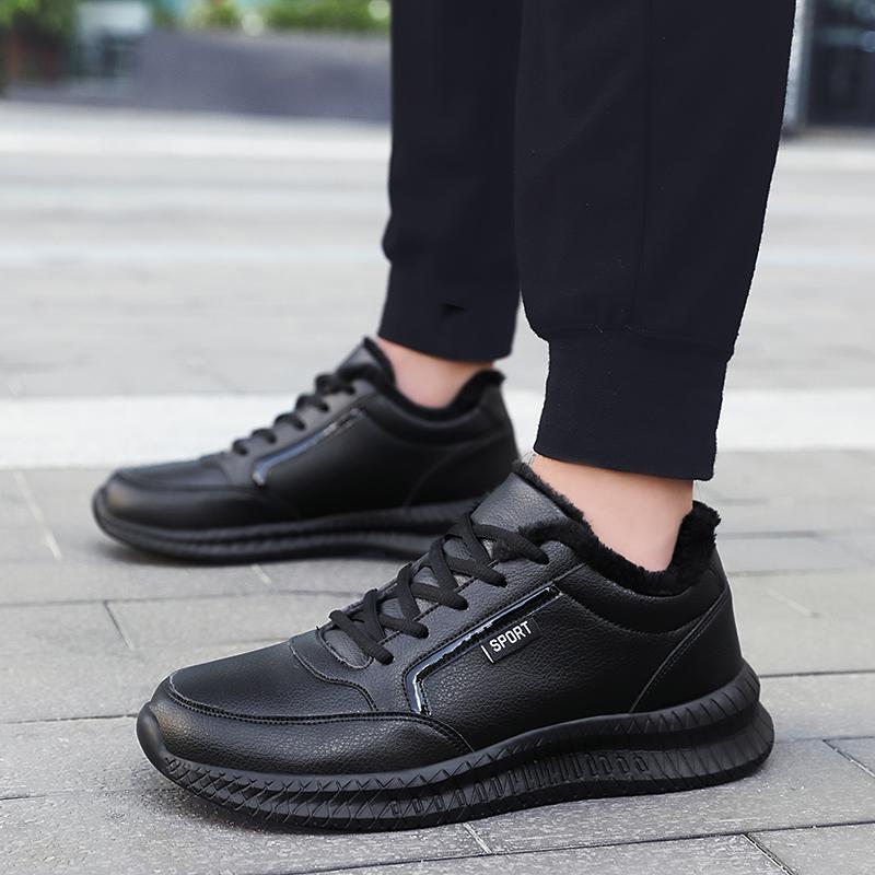 Men Shoes Spring Autumn Waterproof Walking Sneakers Leisure Male Sports Shoes Non Slip Footwear Tennis for Men Winter Black 48