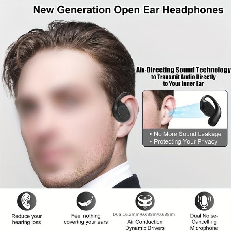 New 1Pc Bluetooth Wireless Earbud Headphones - 3D Surround Sound, Touch Control, Noise Cancelling Voice Call, Condenser Mic, Universal Phone Control