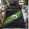 VfL Wolfsburg FC Fußball Muster Weicher Teppich Rutschfester Indoor Bodenbelag Sport Dekor Matte für Schlafzimmer