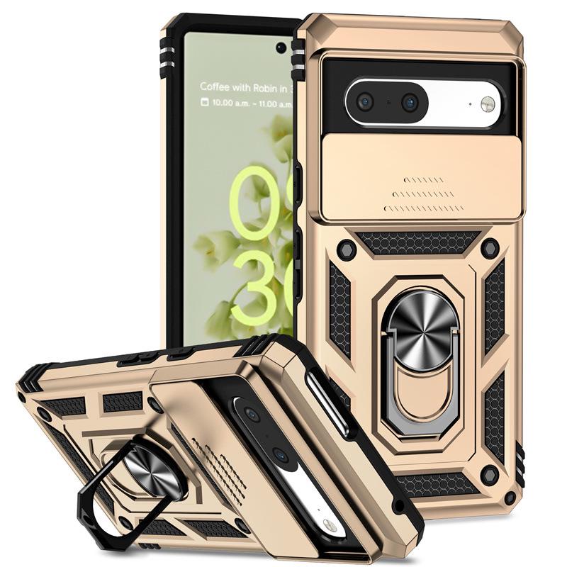 Capa Magnética à Prova de Quedas com Suporte de Anel para Google Pixel 9 Pro