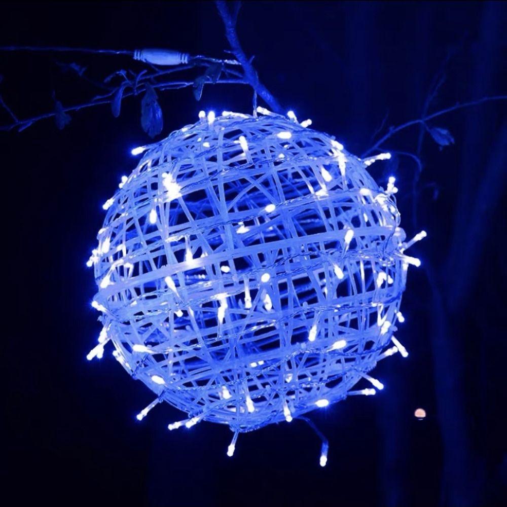 

New 20CM Hanging Light LED Light Multiple Colors Rattan Ball Fairy Light String Garden синий