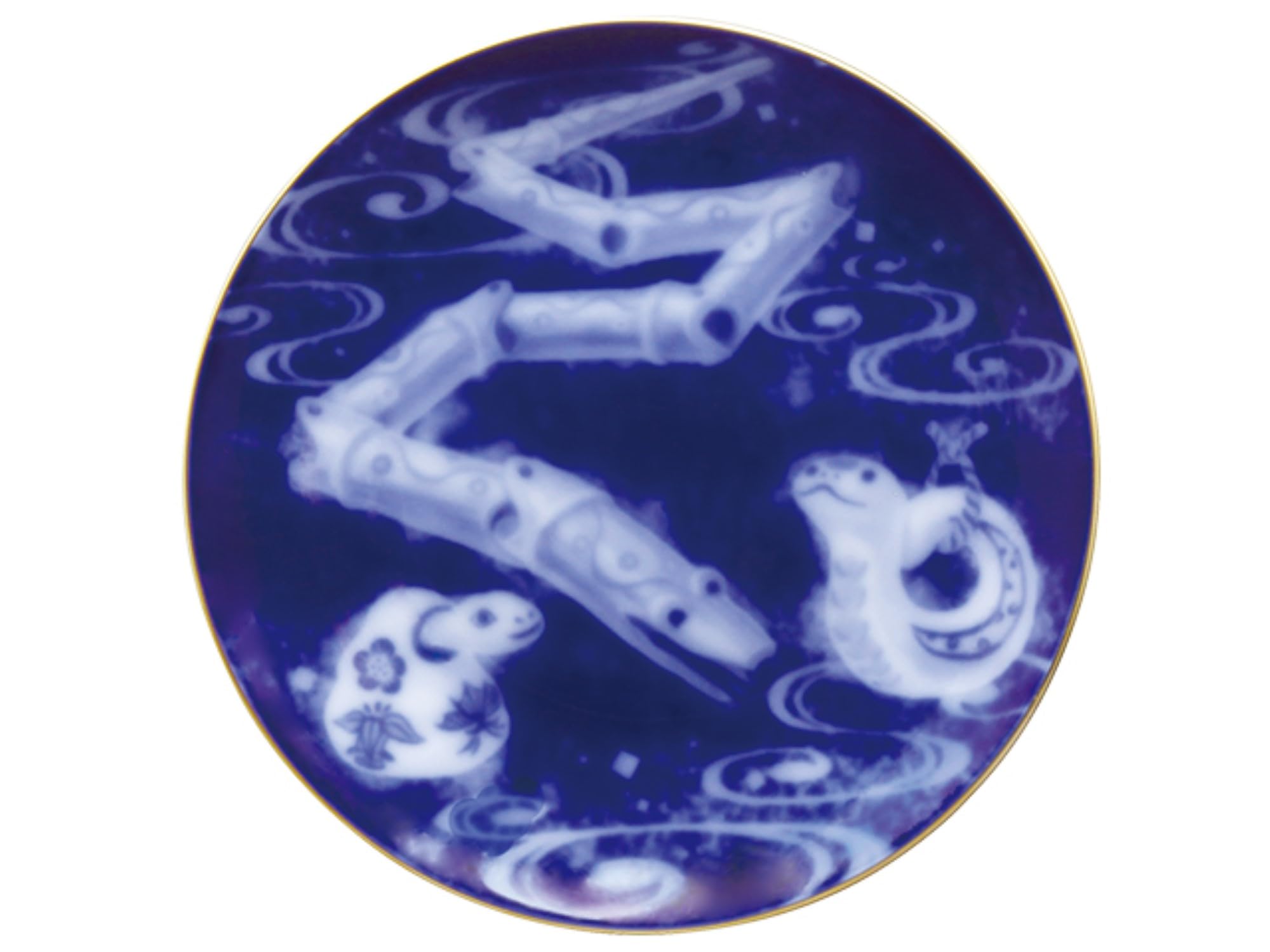 

Okura Touen 2025 (Reiwa 7) Snake 16cm Zodiac Decorative Plate, Made in Japan, 34H/8107-3