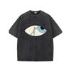 Eye Illustration Design Men'S Vintage T-Shirt with Dynamic Digital Print: Stylish And Comfortable, Trend-Setting And Ideal for Your Wardrobe