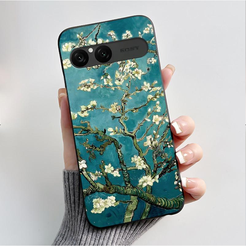 

Printing Pattern Case For Sony Xperia 10 VII Capa Coque Soft Silicone Black Shell Cover Cute Flower Cartoon Casing Fundas Sony Xperia 10 VII