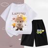 Children's LBB Fashion Casual Short-sleeved Shirt and Shorts Two-piece Set, Summer Loose Sportswear for Boys and Girls