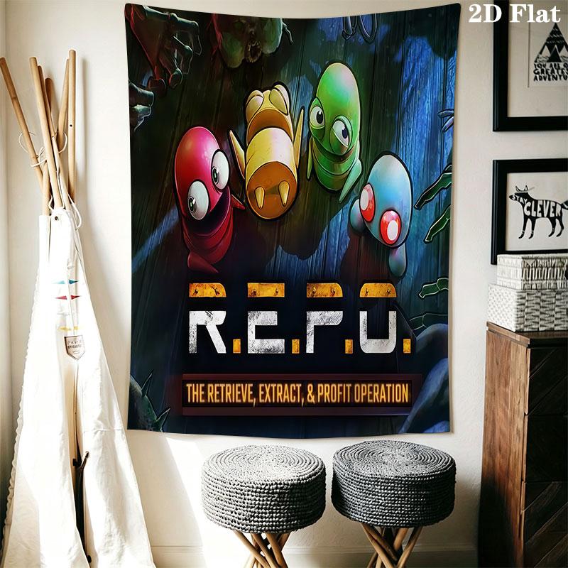R.E.P.O POSTER Wall Hanging Printed Fabric Blanket Decorative Tapestries for Bedroom Living Room Home Decor