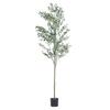 Artificial Olive Tree with Realistic Leaves Fruits Tall Faux Olive Tree for Home Office Decoration 6.89 Ft