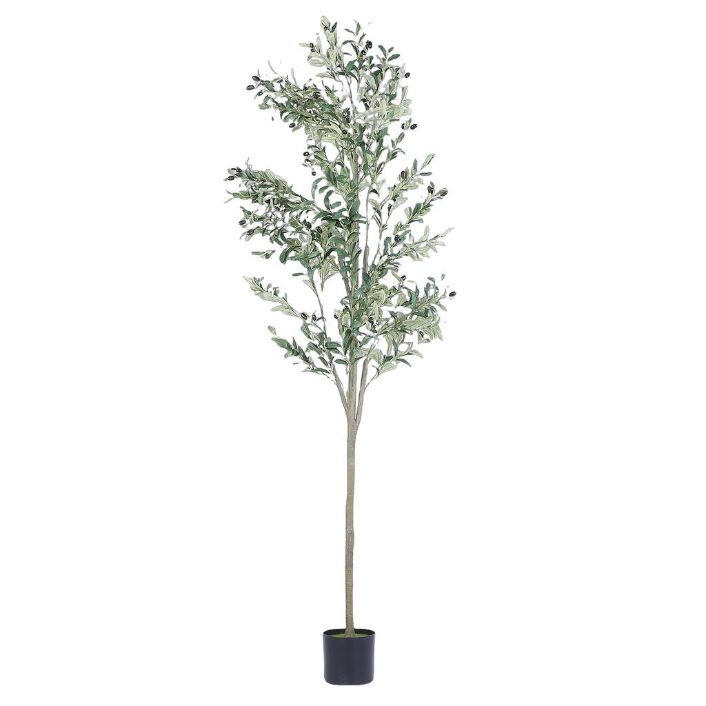 Artificial Olive Tree with Realistic Leaves Fruits Tall Faux Olive Tree for Home Office Decoration 6.89 Ft
