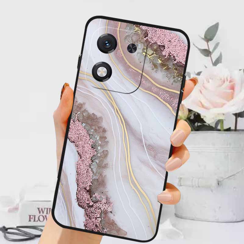 For Honor X70i 5G Case Luxury Marble Silicone Soft Phone Covers for Honor X70i 5G Protective TPU Back Shells ABR-AN00 Coque Capa