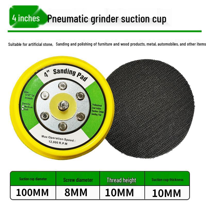 Pneumatic Grinder Sandpaper Discs with Holes: 2", 3", 4", 5" Self-Adhesive Polishing & Suction Cup.