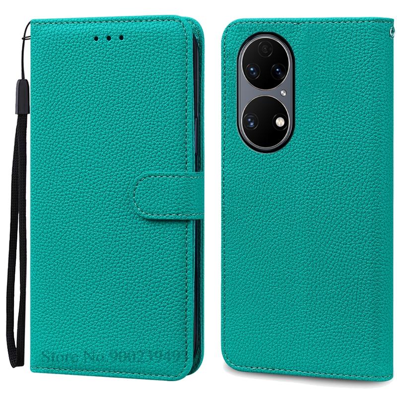 P50 P 50 Pro Case For Huawei P50 Case Leather Wallet Flip Case For Huawei P50 Pro Cover Soft Silicone Coque Fundas Shell