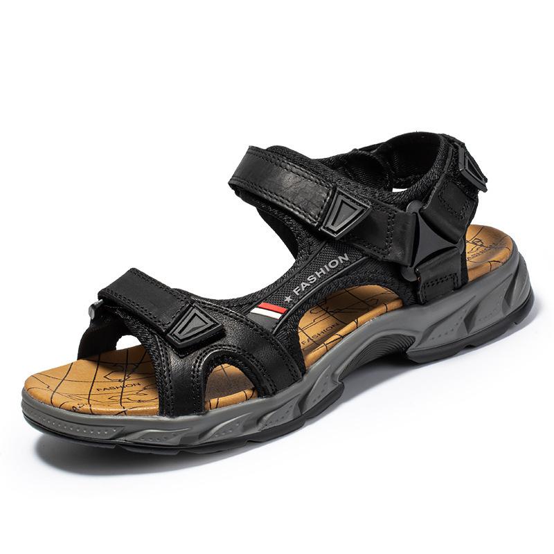 

New summer sandals men s platform open-toed outdoor casual men s beach shoes soft-soled large size 46