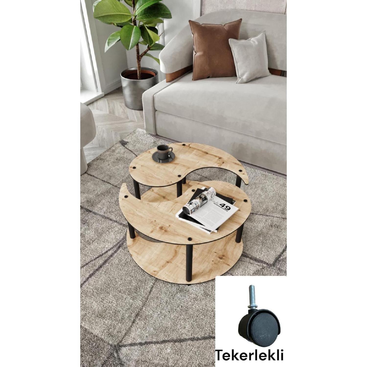 

Журнальный столик Yin Yang Unity Serenity с 2 колесами, дуб, 70 см