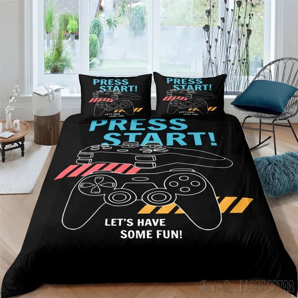 Admire Gamepad Love Child Cartoon Duvet Cover Set HD Comforter Cover for Kids Bedding Sets Bedclothes Bedroom Decor