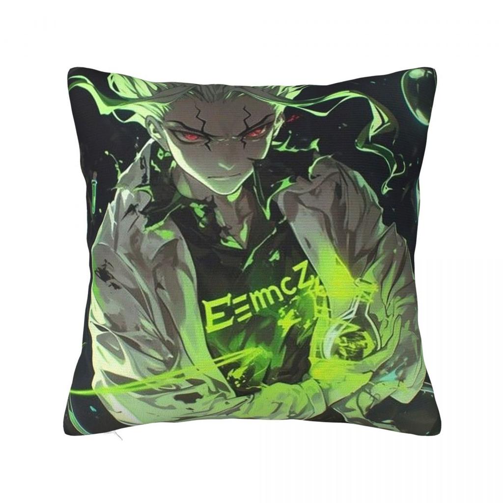 Ishigami Senku Dr Stone Apan Anime Square Pillowcase Cushion Cover Pillow Case Throw Pillow Cover for Home Sofa Living Room