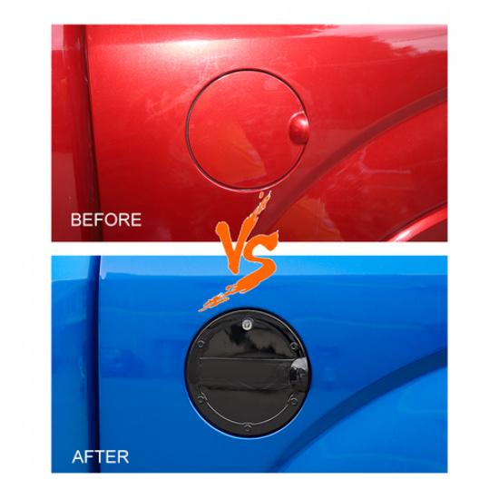 Fuel Tank Cover Gas Cap Lock W/ Key Decor Trim Black For Ford F150 15+ Exterior