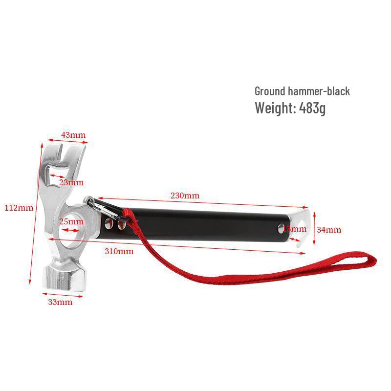 Multifunction Outdoor Camping & Survival Hammer