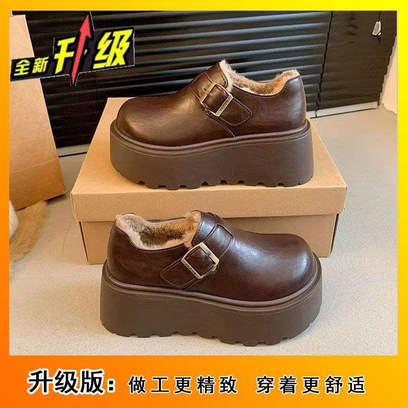 Warm and thickened snow boots for women's 2025 winter new muffin soles, fashionable and versatile thick-soled small velvet cotton shoes