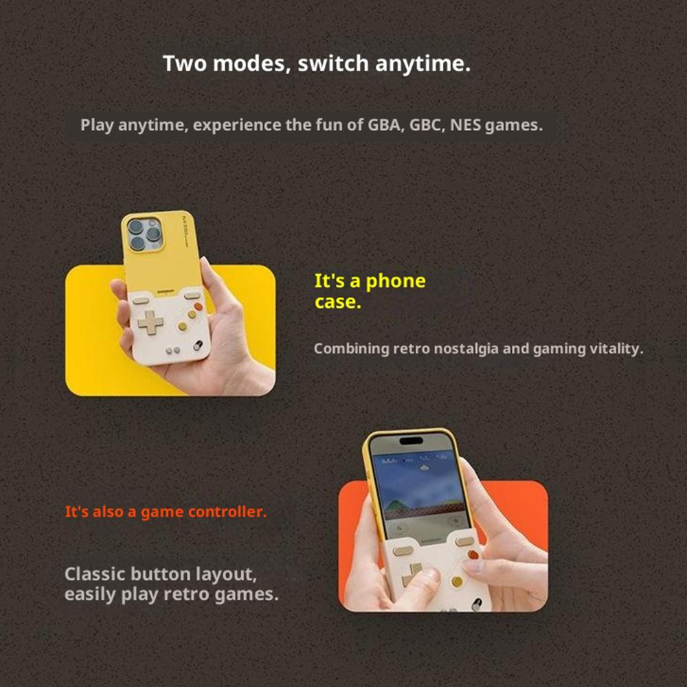 BITMOLAB GAMEBABY Pro iPhone 17 Pro Max Pouzdro Retro Ruční Herní Konzole Design Kryt na Telefon