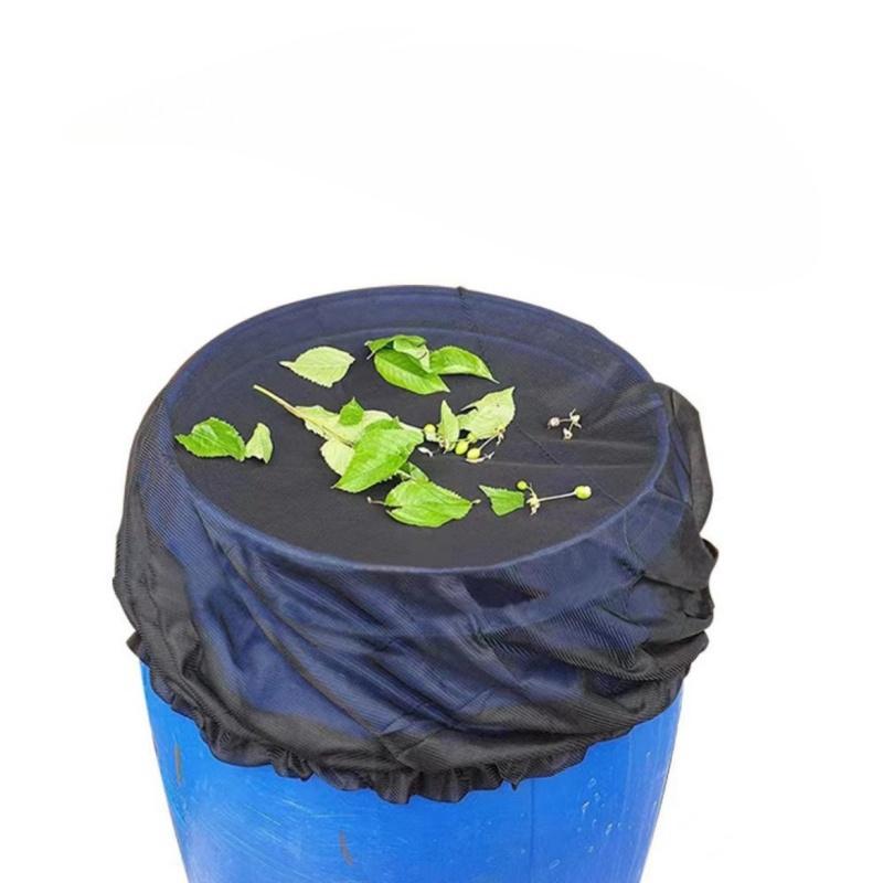 60/80/90/100CM Outdoor Mesh Cover Netting For Rain Barrels Water Collection Buckets Cover Water Tank Protection Garden Supplies