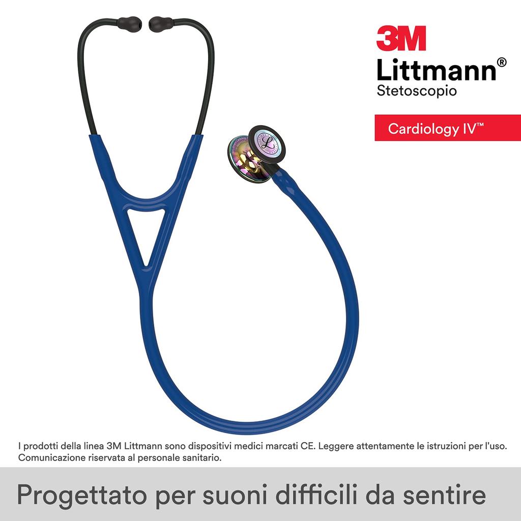 Littmann Cardiology IV 6242 Marineblau Hochglanz Regenbogen