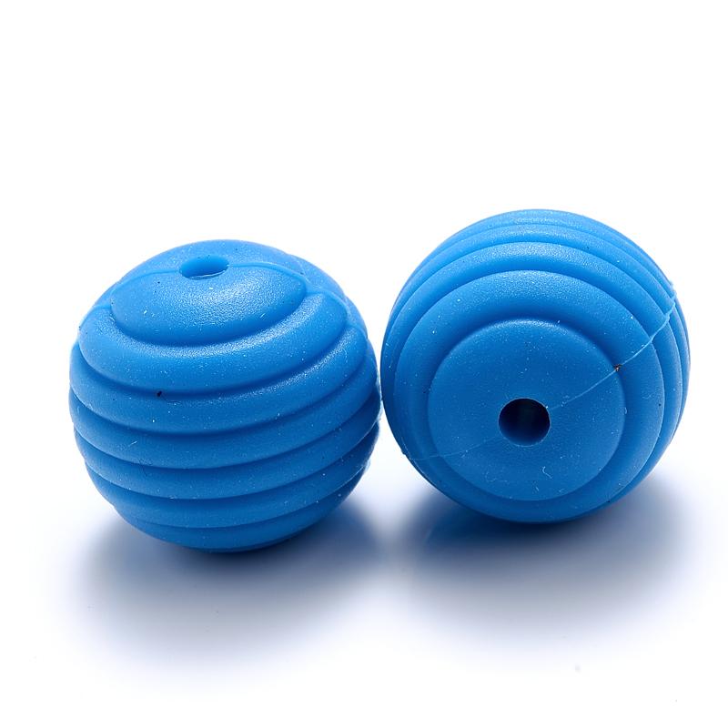 10 Stück/Los 15mm Baby-Silikonperlen Beißringe für 4-6 Monate Spiral-Lebensmittelechtes Silikon Beißring Schnuller Kette Halskette Herstellung
