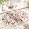Floor Mat Bathroom Absorbent Mat American Floral Toilet Floor Mat Stain-resistant Door Mat Cashmere Mat