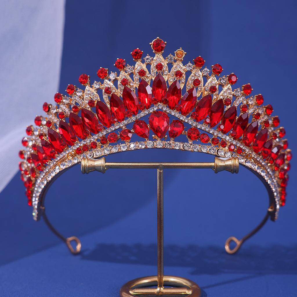 Svatební korunka Pokrývka hlavy Barokní Vintage princezna královna křišťálový diadém pro ženy Svatební korunka Doplňky k šatům do vlasů Šperky