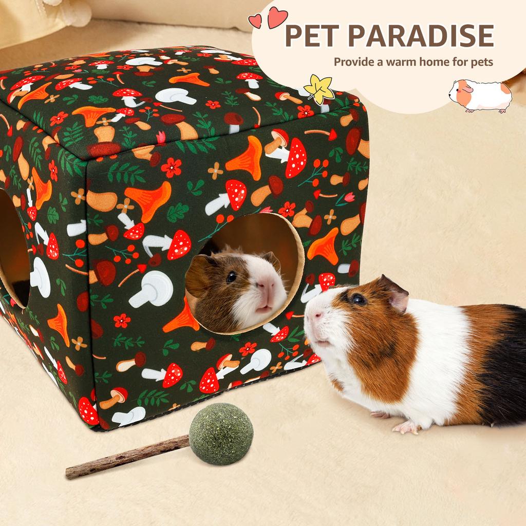 Guinea Pig House Bedding Cage Hamster Small Animal Nest Winter Warm Pet Bed for Chinchilla Mice Squirrel Guinea Pig/Rat/Hedgehog
