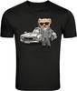 Secret Agent Teddy Bear with Gun Car Graphic T-Shirt